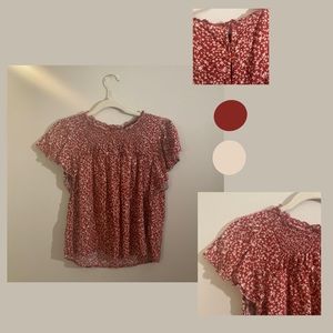 Red Old Navy Work Blouse